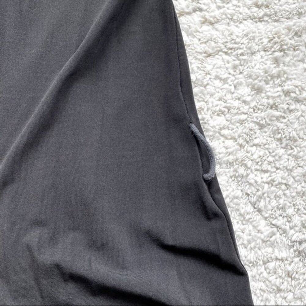 Sandro Paris Volupte Black Plunge Neck Asymmetrical Midi Dress Size S - Picture 7 of 10